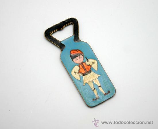 Vintage: Abridor de botellas en metal y esmalte. - Foto 2