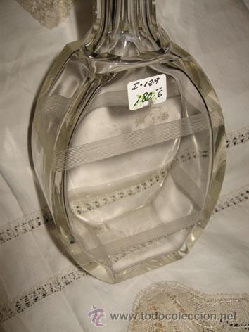Vintage: ANTIGUA LICORERA CRISTAL TRASPARENTE Y PLATA PUNZONADA, FORMA rectangular - Foto 3