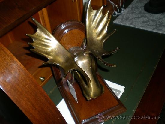 Vintage: Sujeta libros de nogal y bronce - Foto 1