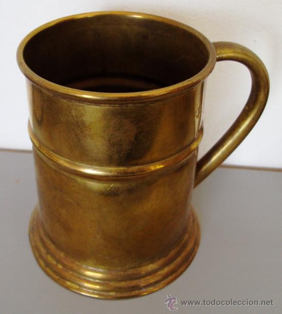 Vintage: Jarra en bronce con asa - Foto 3