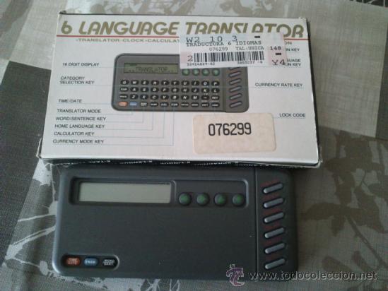 Vintage: Traductora De 6 Idiomas Adem&aacute;s Tiene La Funci&oacute;n De Calculadora, Funciona. De Los A&ntilde;os 90.
