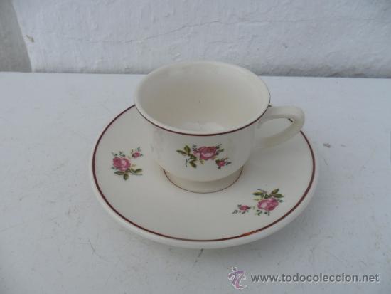 Vintage: taza y plato ceramica - Foto 1