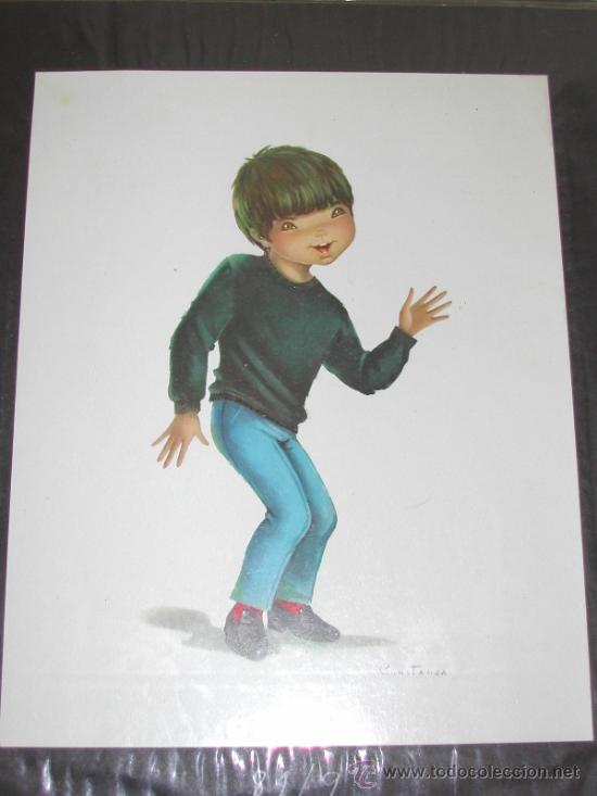 Vintage: L&aacute;mina para Enmarcar de CONSTANZA - A&ntilde;os 60 - Procede de Muestrario.