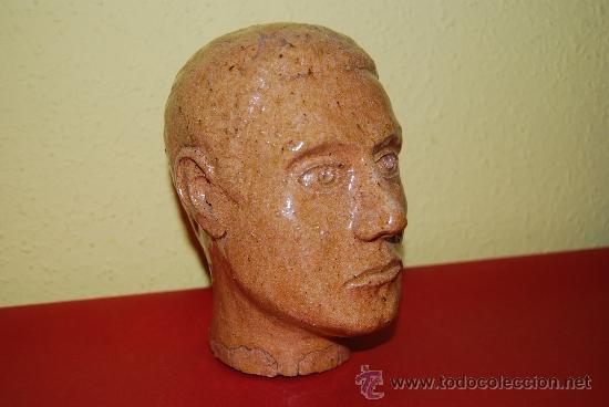 Vintage: CABEZA DE HOMBRE EN BARRO - Foto 1