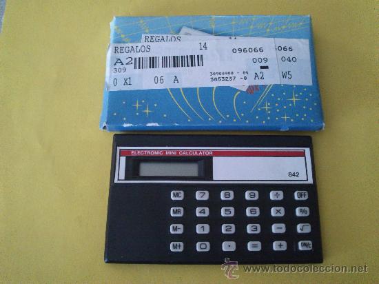 Vintage: Electronic Mini Calculator, A&ntilde;os 80. (Mini calculadora). - Foto 1