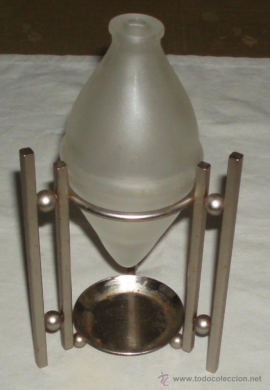 Vintage: porta vela de cristal o aceite oloroso