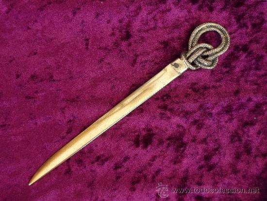 Vintage: ABRE CARTA DE METAL DORADO. 17CM. GASTOS DE ENVIO 7&euro;