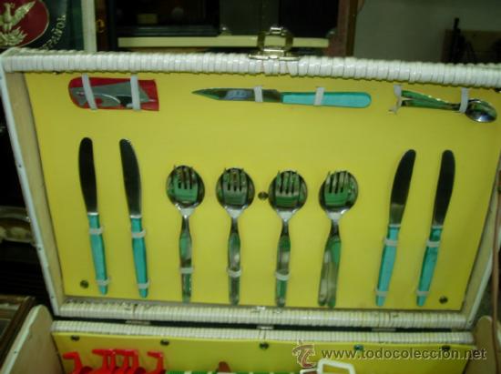 Vintage: Maleta cesta de picnic - Foto 6