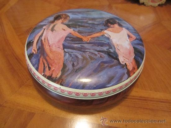 Vintage: caja de hojalata litografiada - Foto 1