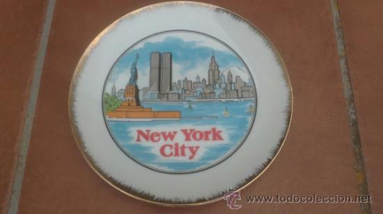 Vintage: Plato de Porcelana Recuerdo de Nueva York