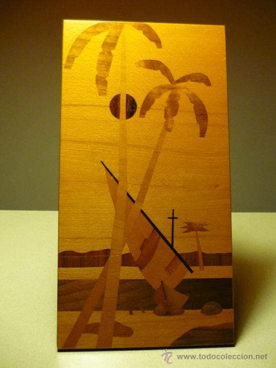 Vintage: cuadrito de motivos tropicales a&ntilde;os 60 vintage