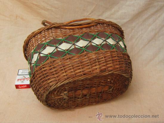 Vintage: CESTA DE MIMBRE DE LOS A&Ntilde;OS 60 - Foto 3