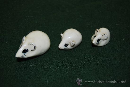 Vintage: TRES RATONES EN MINIATURA - Foto 1