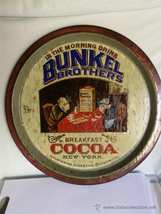 Vintage: Bandeja con publicidad de cacao.made in englad mide 31 cms de diametro.no s&eacute; su antiguedad