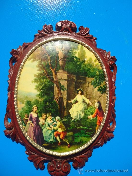 Vintage: CUADRO, ANTIGUO, CAMAFEO, MARCO MADERA - Foto 1