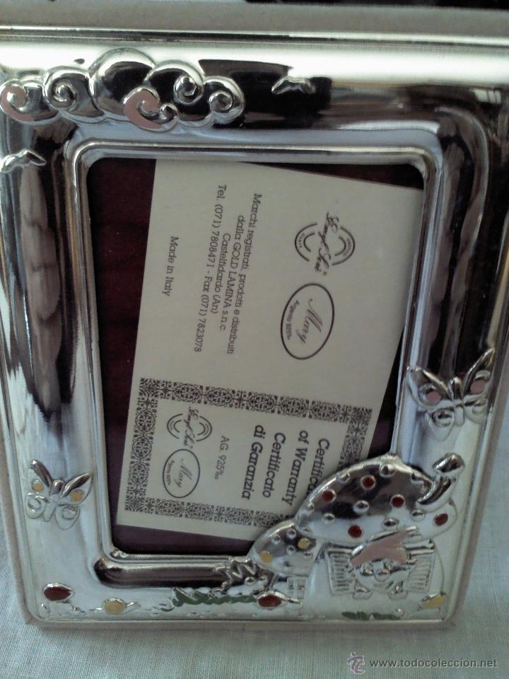 Vintage: MARCO DE FOTOS DE PLATA INFANTIL CON CERTIFICADO DE GARANT&Iacute;A