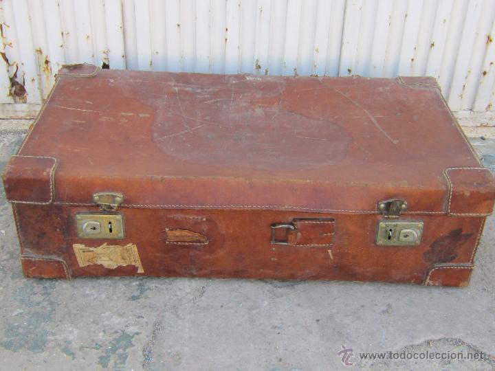 Vintage: MALETA DE CUERO