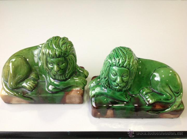 Vintage: Pareja de leones - Foto 1