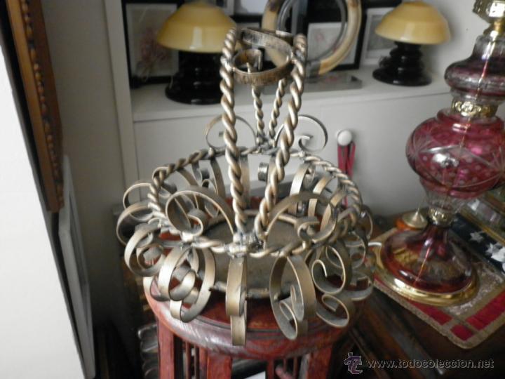 Vintage: CESTA DE FORJA DORADA DE LOS A&Ntilde;OS 60 - Foto 2