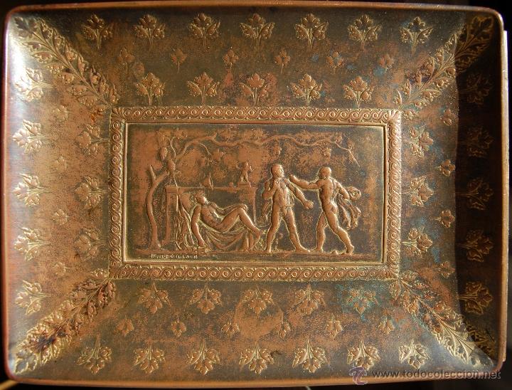 Vintage: Barbedienne-Levillain. Bandeja con escena mitol&oacute;gica
