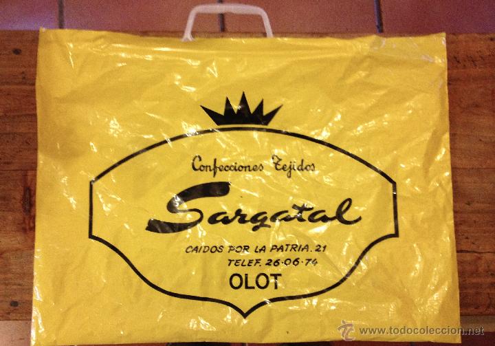 Vintage: Antigua bolsa de plastico. TEJIDOS SARGATAL - OLOT -