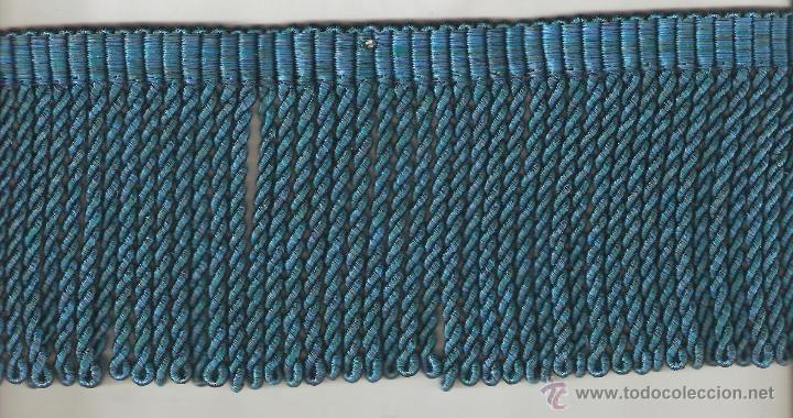 Vintage: 1.20 MTS. DE FLECO ALGOD&Oacute;N AZUL DE 10 CMS. DE LARGO - Foto 1