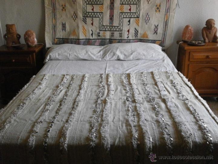 Vintage: Antigua handira nupcial Beni Ouarain 200 x 124 cms