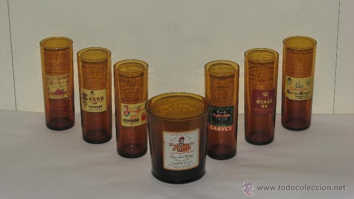 Vintage: LOTE DE SEIS VASOS Y CUBITERA VINTAGE - Foto 1