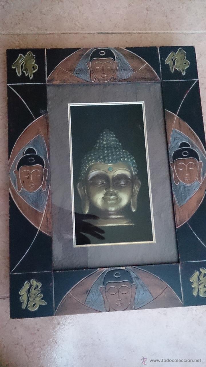 Vintage: Cuadro de buda oro en relieve . - Foto 2
