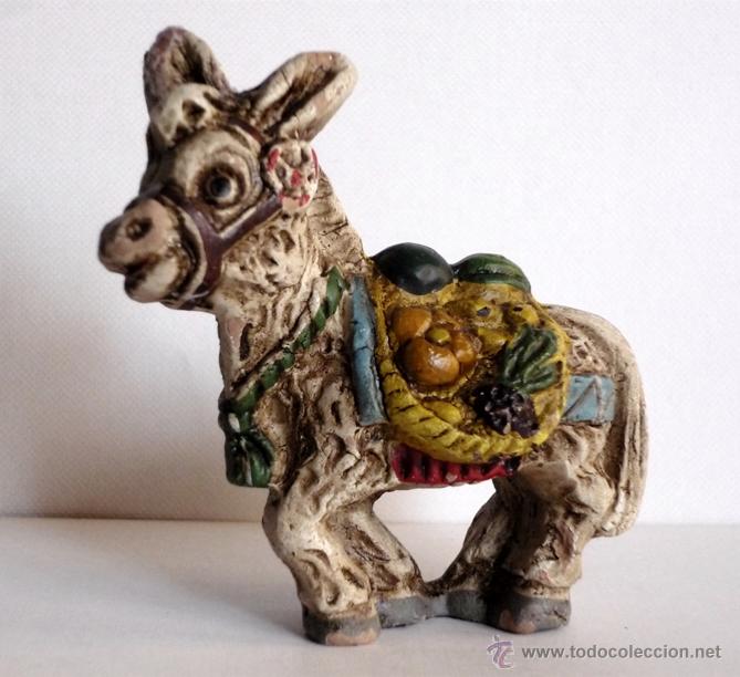 Vintage: ANTIGUO BURRO BARRO COCIDO ALBOROX PINTADO A MANO FOTOS ADICIONALES