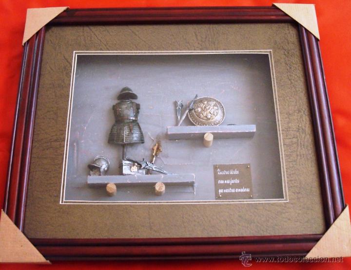 Vintage: Cuadro de tem&aacute;tica caballeresca medieval en 3D o relieve - Foto 1