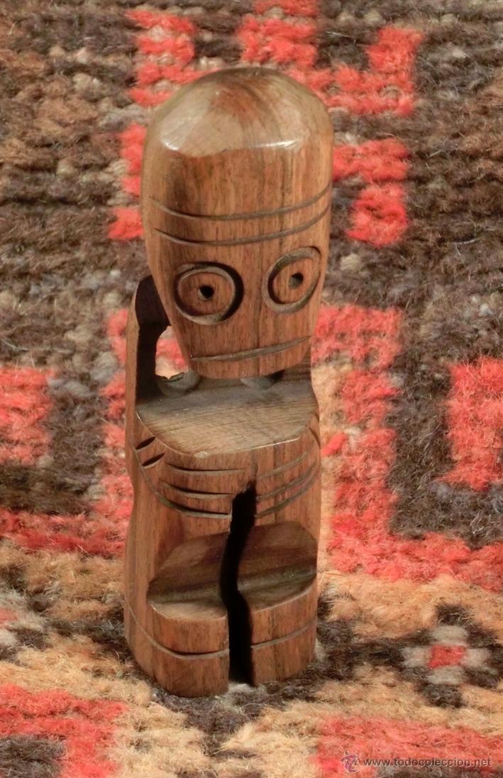 Vintage: GRACIOSA TALLA DE MADERA - REP&Uacute;BLICA DOMINICANA
