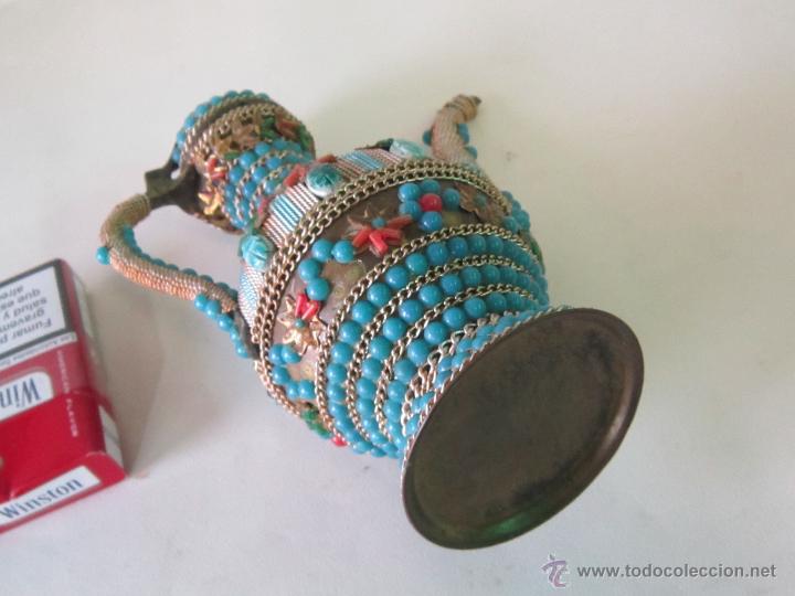 Vintage: CAFETERA DE LATON DECORADA - Foto 5