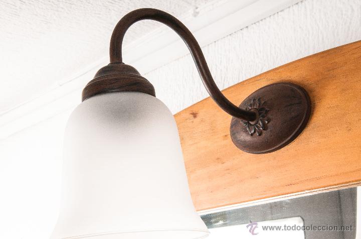 Vintage: ESPEJO DE MADERA CON APLIQUE - Foto 3