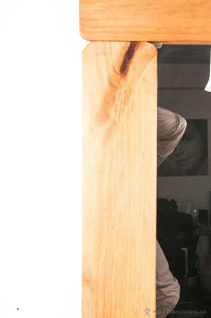 Vintage: ESPEJO DE MADERA CON APLIQUE - Foto 4