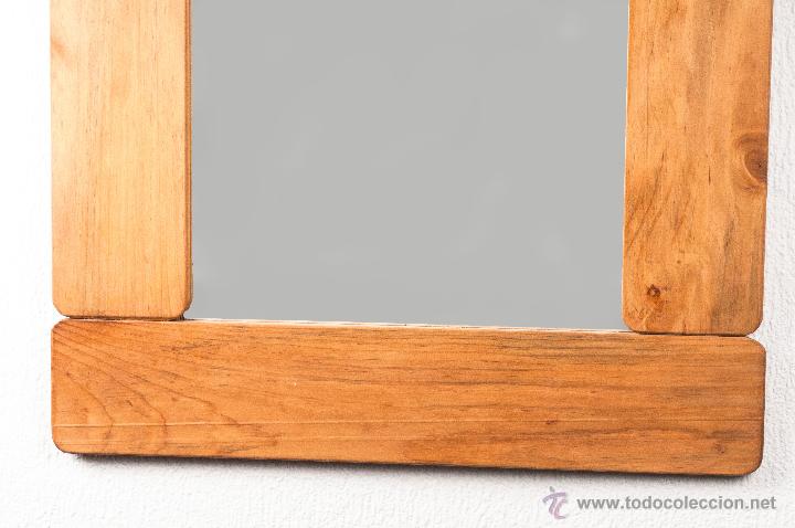Vintage: ESPEJO DE MADERA CON APLIQUE - Foto 5