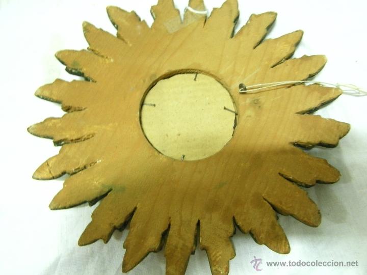 Vintage: ESPEJO DORADO DE MADERA, ANTIGUO - Foto 2