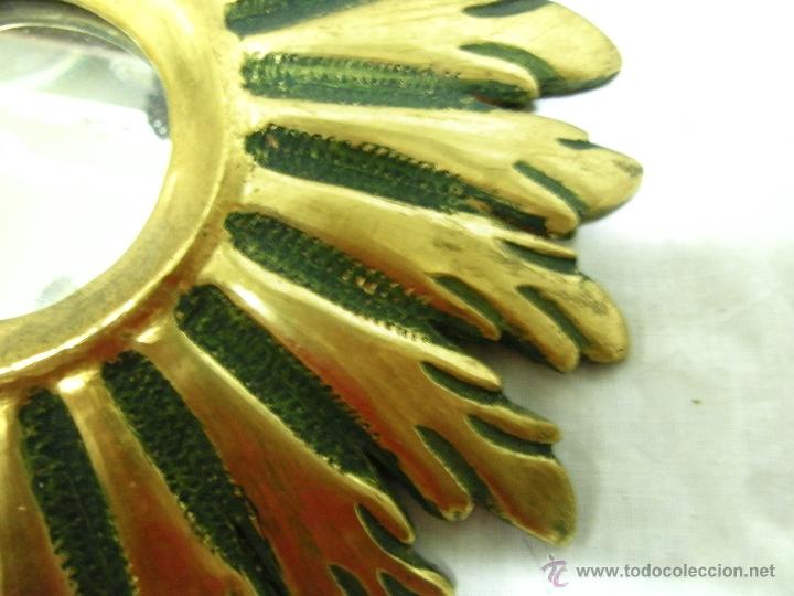 Vintage: ESPEJO DORADO DE MADERA, ANTIGUO - Foto 3