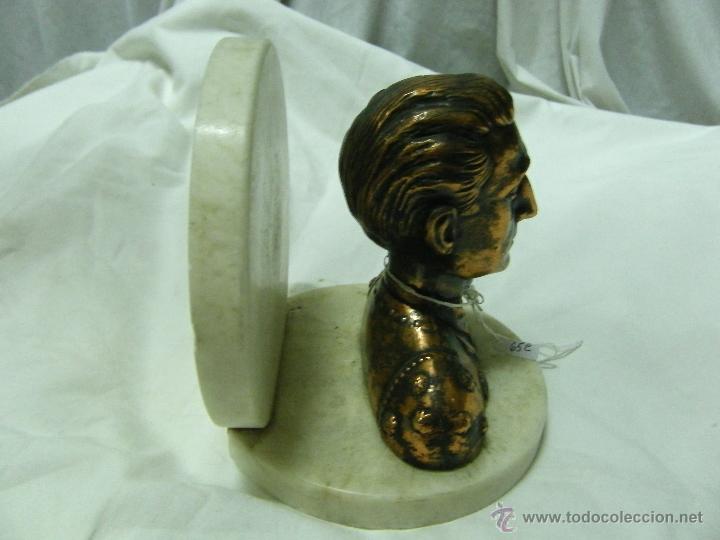 Vintage: FIGURA-BUSTO- MANOLETE EN BRONCE - Foto 1