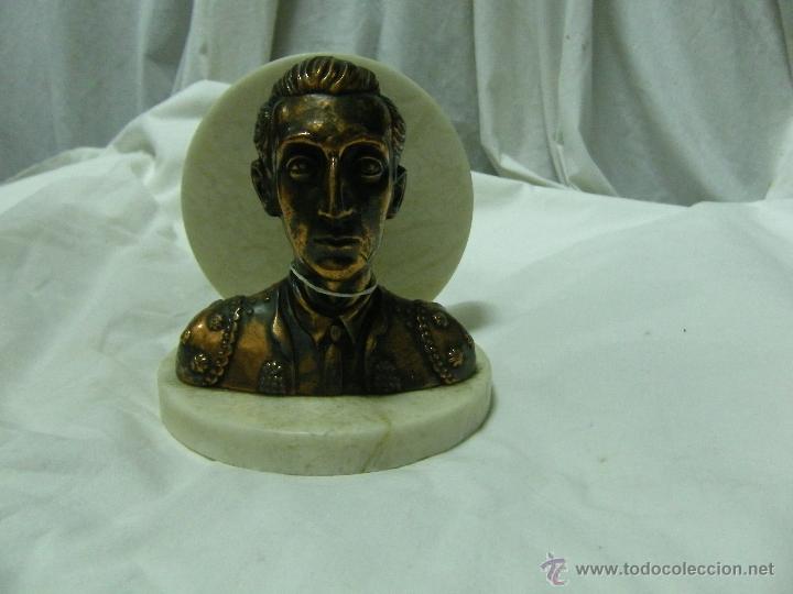 Vintage: FIGURA-BUSTO- MANOLETE EN BRONCE - Foto 4