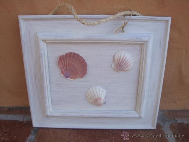 Vintage: 1 cuadro de madera con motivos marinos