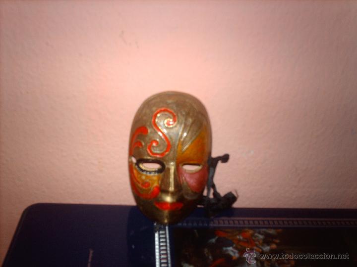 Vintage: MASCARA DE BRONCE HECHO EN LA INDIA A&Ntilde;OS 80