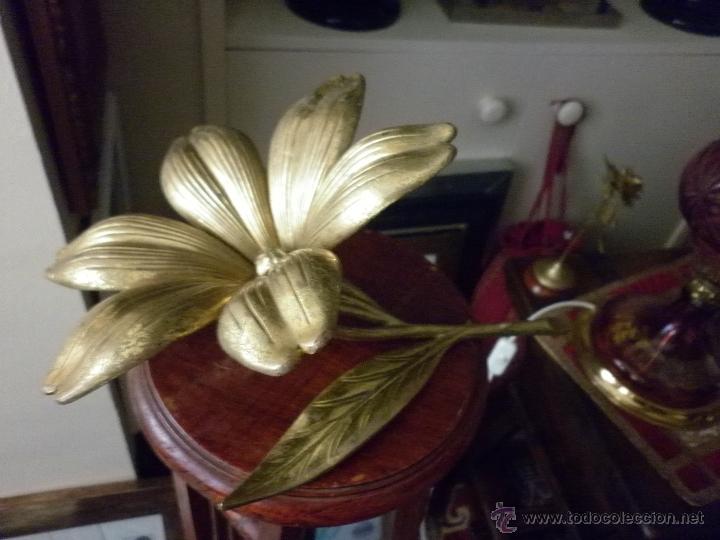 antiguo floron de bronce patinado y dorado al m - Compra venta en  todocoleccion