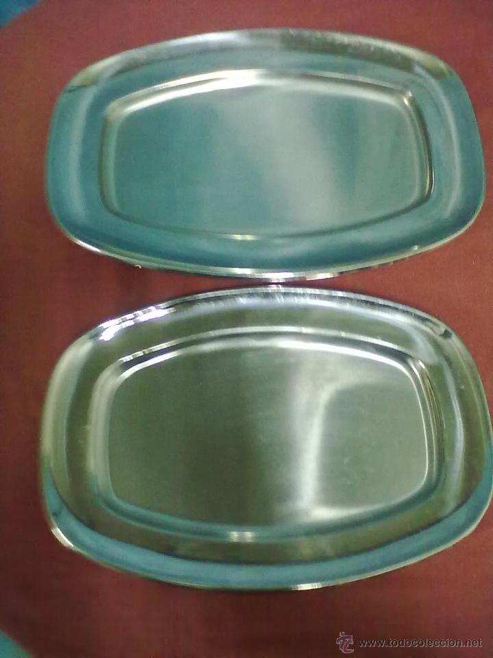 Vintage: DOS BANDEJAS DE ACERO INOXIDABLE - Foto 2