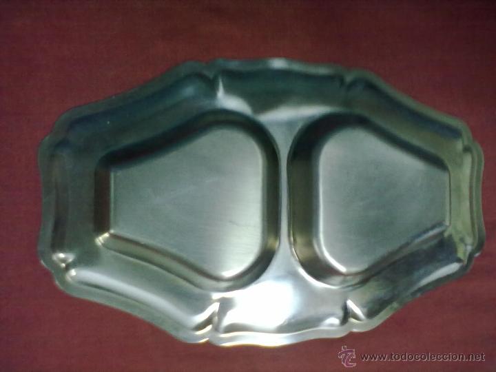 Vintage: BANDEJA DOS POZOS ACERO INOXIDABLE - Foto 2