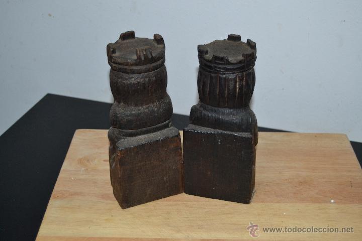 Vintage: Soportes de madera para libros - Foto 2