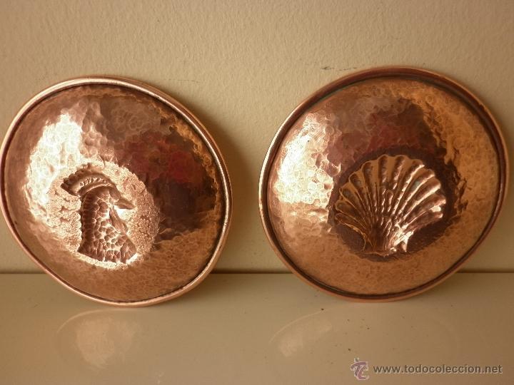 Vintage: 4 CENICEROS O PLATITOS  DE COBRE - Foto 8