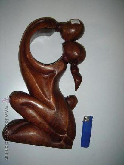 Vintage: Escultura de madera de ambero.