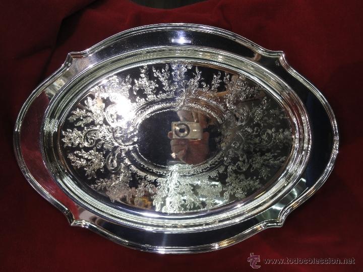 Vintage: BANDEJA DE METAL PLATEADO - Foto 1