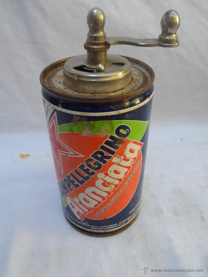 Vintage: molinillo pimienta vintage publicidad bebida sanpellegrino aranciata italia curioso